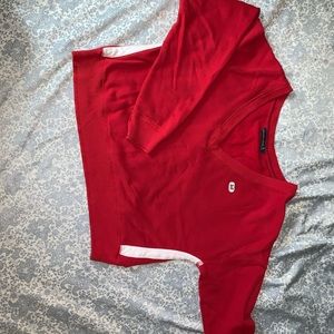 Red V-Neck crop sweater size M